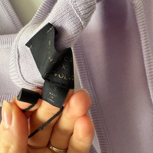 REVOLVE x Michael Costello Naomi Cut Out Knit Midi Dress Dusty Lilac NWT Sz Sm - Picture 7 of 9